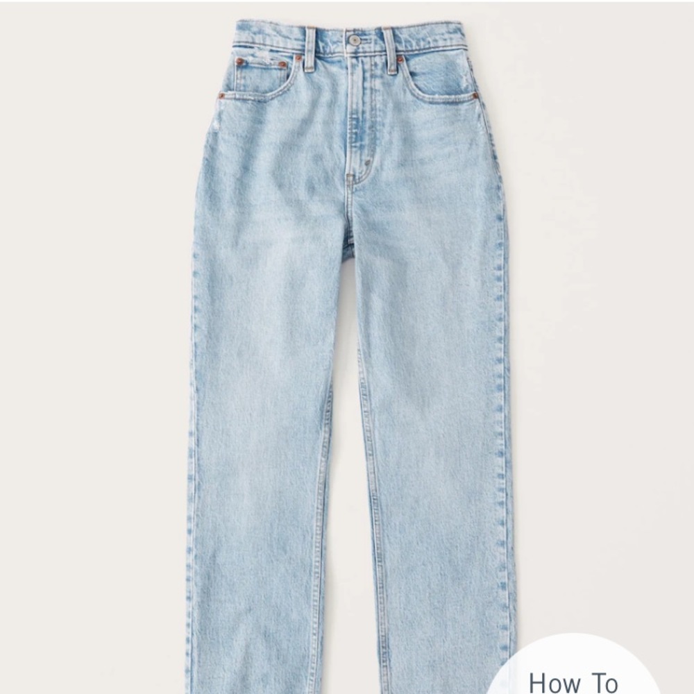 Abercrombie curve love ultra high rise 90s straight jeans